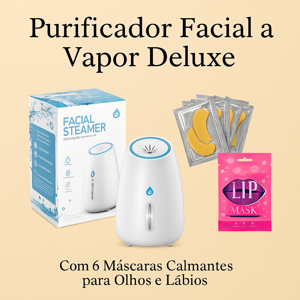 Pursonic Deluxe Facial Steamer with 6 Soothing Eye Masks & 6